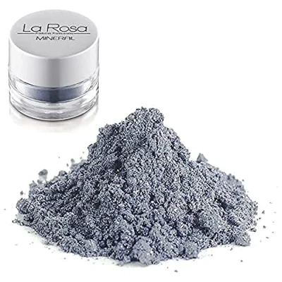 Imagen de La Rosa maquillaje mineral nº 41 aquamarine sombra de color azul y plata, muy original, brillante