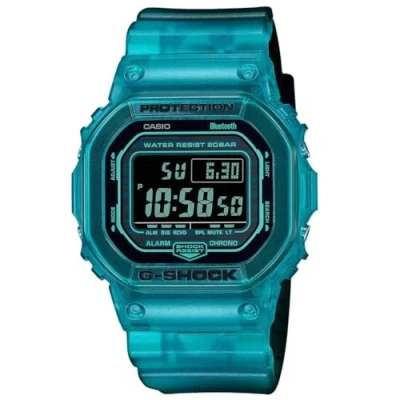 Imagen de Casio Reloj Cuarzo Hombre 42.80mm con dial Digital Negro y Correa de Plastic/Resin Bracelet Turquoise DW B5600G 2ER