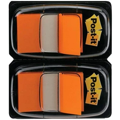 Imagen de Post it Index Marcadores medianos, naranja en paquete doble, 50 uds.