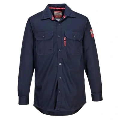 Imagen de Portwest Camisa Bizflame 88/12, Tamaño: L, Color: Marino, FR89NARL