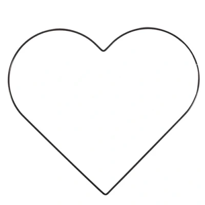 Imagen de Vaessen Creative Metal en Forma de Corazón, Negro, 32 cm x 3 mm, para Manualidades, Aro Atrapasueños, Anillo Guirnalda Tapiz Macramé, Ganchillo y Decoraciones Nupciales,