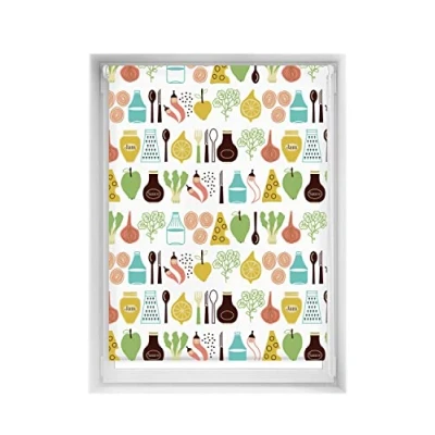 Imagen de Blindecor Easy estores opacos sin taladrar Estampados Estor Blackout Estampado Digital, Sazonadores, 100 x 150 cm (Ancho por Alto). Tamaño de la Tela 97 145 cm. Persianas enrollables térmicas