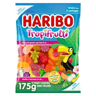 Imagen de Caramelos Haribo Tropifrutti Dulces Regalo 175 Gramo Total