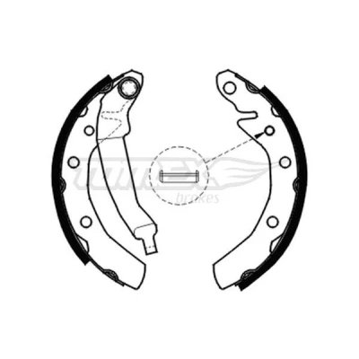 Imagen de TOMEX brakes TX 20 30 Zapatas de Freno Eje trasero 180 31 DAEWOO: Tico