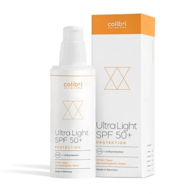 Imagen de colibri skincare Ultra Light SPF 50+ 80ml Crema solar facial 50, Protección de amplio espectro para el rostro, protector ligera, 50 óptima todo tipo piel