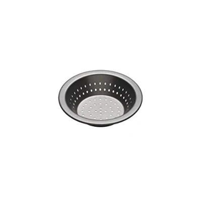 Imagen de MasterClass Crusty Bake Plato perforado para tartas de 10 cm, antiadherente con PFOA , molde individual redondo 4 pulgadas, robusto acero al carbono 1 mm negro