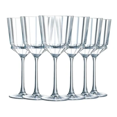 Imagen de cristal D&#039;Arques Paris Colección Macassar 6 vasos de pie 35 cl Brillo, transparencia y alta resistencia Fabricado en Francia Embalaje reforzado, adecuado para la venta online