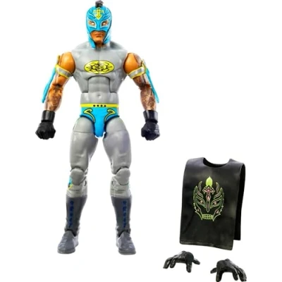 Imagen de Mattel WWE Elite Collection Top Picks Juego de figuras acción y accesorios, Rey Mysterio 6 pulgadas, coleccionable con articulación piezas intercambiables