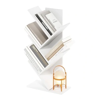 Imagen de Furinno Tree Biblioteca de Árboles a Pie 5 Niveles, Blanco