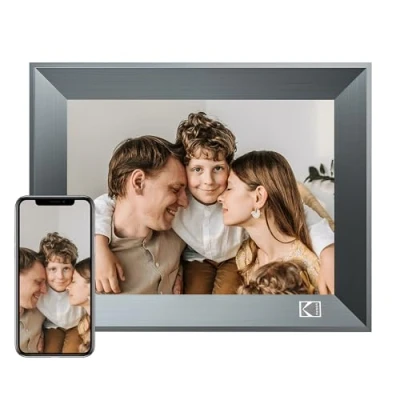 Imagen de Marco de Fotos Digital KODAK WiFi 8 Pulgadas, electrónico Madera con 16 GB Memoria, Pantalla táctil HD IPS, Compartir a través la aplicación (8 Pulgadas)