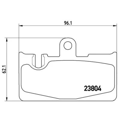 Imagen de BREMBO P 83 059 Juego de pastillas freno preparado para indicador desgaste sin accesorios LEXUS: LS III