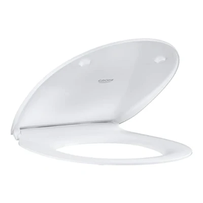 Imagen de GROHE Asiento de inodoro Bau cerámica con cierre suave, delgado, 39923900, blanco alpino, 1 pieza