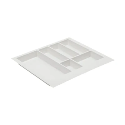 Imagen de GTV Cajonera Axispace I Cubertería para cajones, cubertería, cajón de cocina Armario plástico, bandeja cubiertos Blanco 540 x 472 mm