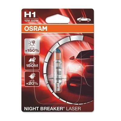 Imagen de OSRAM 64150NL 01B Lámpara, faro de carretera H1 12V 55W 4050K Halógena FORD: FOCUS 2, 3, KUGA RENAULT: CLIO MEGANE 2