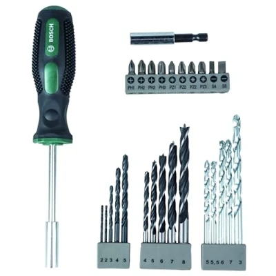 Imagen de Bosch Profesional 2607017201 Kit básico de puntas y brocas para bricolaje