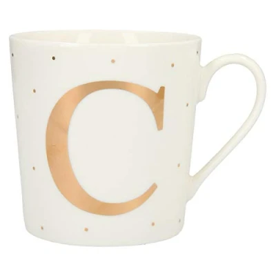 Imagen de Depesche 5909.028 Taza con asa (porcelana, 300 ml), diseño texto C