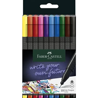 Imagen de Faber Castell 151610 Estuche con 10 rotuladores Grip de punta fina