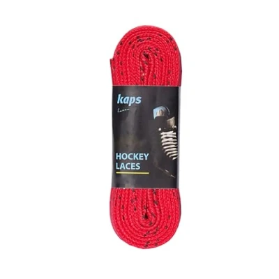 Imagen de Kaps Cordones de Poliéster Impermeables Fuerza Tensión Superior 190 daN Resistentes al Agua Para Patines Hockey sobre Hielo Rojo y Negro 182cm
