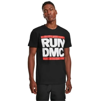 Imagen de Mister tee Run DMC Logo Camisetas, Negro, XXL para Hombre