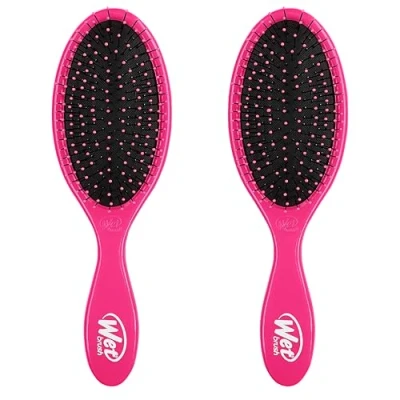 Imagen de Wet Brush cepillo desenredante original, rosa, cerdas IntelliFlex ultrasuaves, que se desliza a través de los enredos con facilidad para todo tipo cabello, mujeres,
