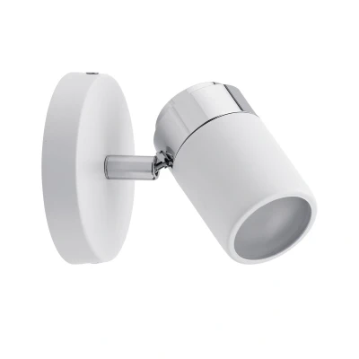 Imagen de Paulmann 66710 foco Zyli IP44 máx. 1x10 W GU10 blanco/cromo 230 V metal 667.10 plafón, lámpara LED, luminaria de techo, techo