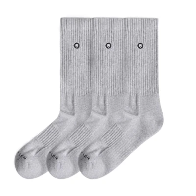 Imagen de Jimmy Lion Calcetines Athletic Essentials Lion. Bundle de 3 pares estilo deportivo, media caña, color gris, talla 36 40.