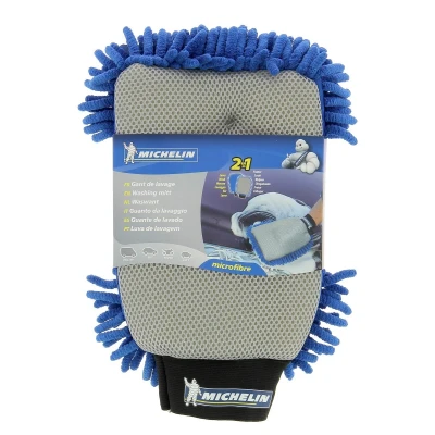 Imagen de Michelin 009482 Guante de limpieza coche Poliéster, PU (poliuretano) Azul, beige