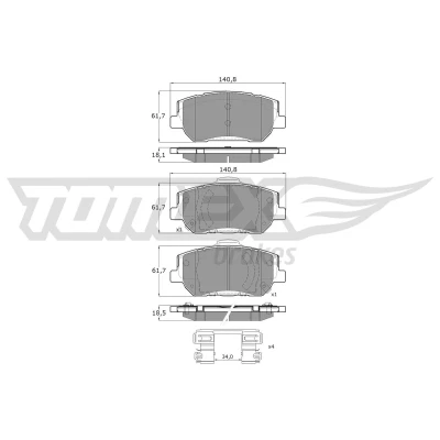 Imagen de Juego de pastillas TOMEX Brakes TX 60 45