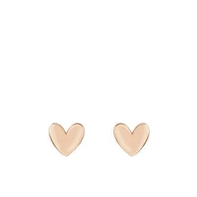Imagen de s.Oliver Pendientes de plata ley 925 las señoras, 0.5 cm, Rose, Corazón, Viene en caja regalo joyería