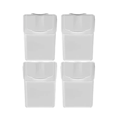 Imagen de Set de 4 cubos basura KEDEN SORTIBOX para reciclado, blanco, 80L