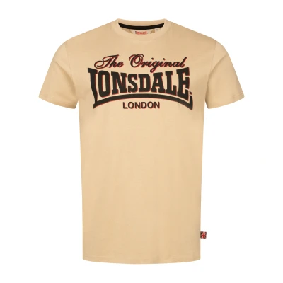 Imagen de Lonsdale Normale Passform Cotha Camiseta estampada, Hombre, Talla: XL, Sand black red