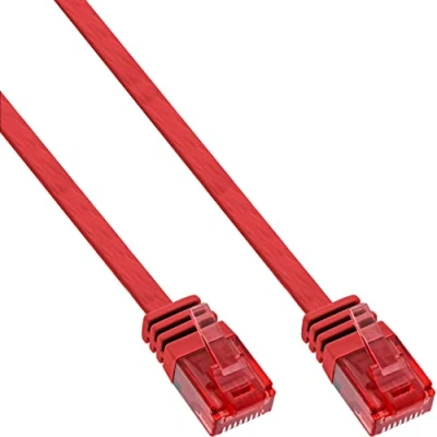 Imagen de Inline Flat Patch Cord Utp Cat.6 5m Red Cables De