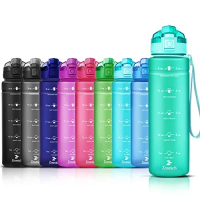 Imagen de ZOUNICH Botella Agua Deporte, Niños sin BPA Reutilizable Plástico Tritan 500 ml / 700 1 l 1.2 l, Cantimploras para Te con Filtro, Infantil, Gimnasio, Bicicleta