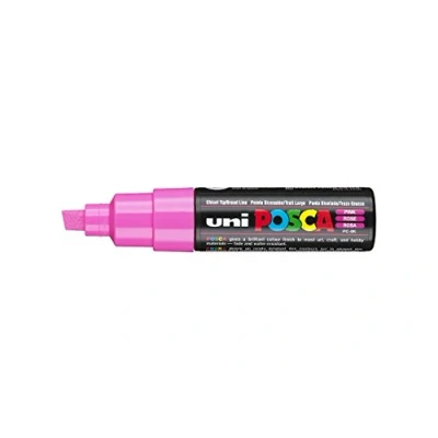 Imagen de Uni Posca PC 8K Punta Plana Rotulador Pluma Rosa (Box Of 6)