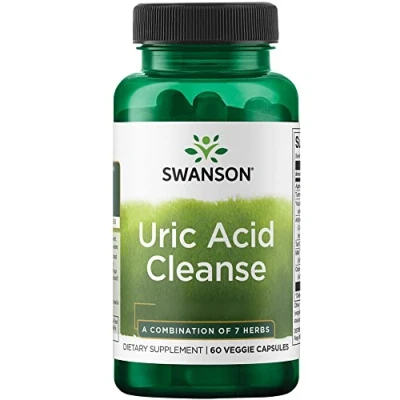 Imagen de Swanson, Uric Acid Cleanse, con Extractos de Plantas, 60 Cápsulas veganas, Altamente Dosificadas, Testadas en Laboratorio, Vegetarianas, Sin Soja, Gluten, OGM