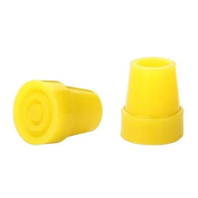 Imagen de Cantidad 2X: 19mm Conteras Virolas De Goma para Bastones Color Amarillo por Lifeswonderful