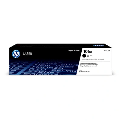 Imagen de HP 106A W1106A, Negro, Cartucho Tóner Original, de 1.000 páginas, para impresoras Laser 107a, 107w, 107r, MFP 135ag, 135wg, 137fwg
