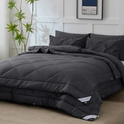 Imagen de WAVVE Edredón Relleno Nórdico Cama 80 4 Estaciones Bedding Reversible Doble 150+300 gr/m² de 135x200 cm Fibra Suave y Antiacaro, Caliente Cómodo Grau