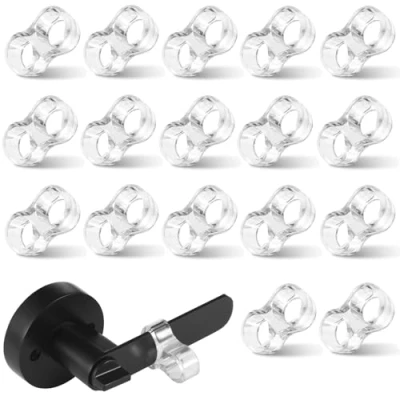 Imagen de RXKFIGX 20Pcs Topes de Puerta Flexible Elástica para Puertas Parachoques Manija Transparente Silicona Proteger Paredes Muebles