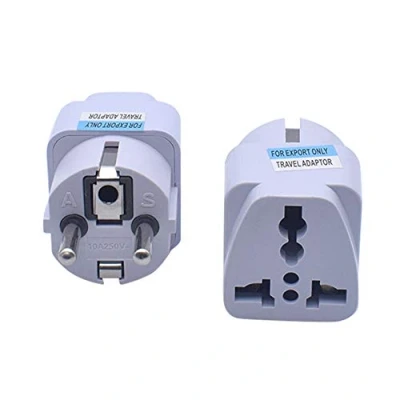 Imagen de NXACETN Convertidor De Adaptador Viaje Portátil Universal, Reino Unido EE. UU. AU A Enchufe Pared CA La UE Blanco