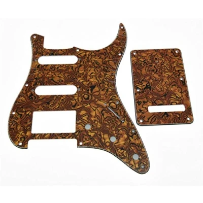 Imagen de KAISH Golpeador de 11 agujeros estilo ST/Strat HSS con placa trasera ST, cubierta trémolo Trem para Stratocaster Estados Unidos/México/Strat Tiger Stripe