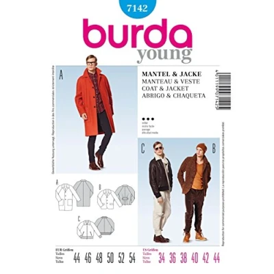 Imagen de Burda Patrón 7142 Abrigo y Chaqueta de Hombre