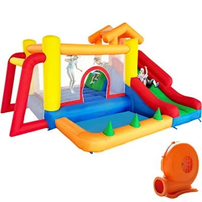 Imagen de Ballsea Castillo Hinchable con soplador, para ninos Adecuado de 3 a 10 años, 343 x 280 203 cm ​ inchable Infantil Interior