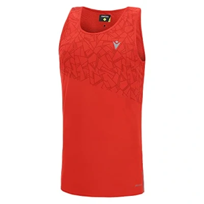 Imagen de Macron Run Prime Scc Alfred Camiseta Estampada Tomred/Dtomred Man Mangas, Hombre, Rojo, M