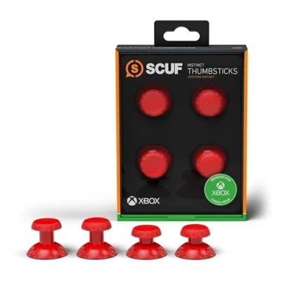 Imagen de Scuf Instinct Paquete de 4 thumbsticks intercambiables, repuesto solo para el mando rendimiento Pro Xbox Series XS Rojo