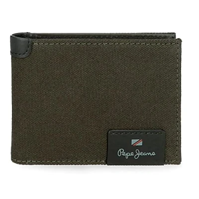 Imagen de Pepe Jeans Hilltop Cartera horizontal con monedero Verde 11,5x8x1 cms Piel