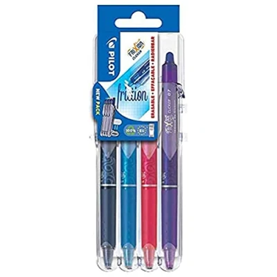Imagen de Pilot Bolígrafo roller FRIXION BALL CLICKER 07 Set2Go, estuche de 4