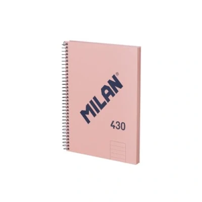 Imagen de MILAN® Cuaderno A5 con tapa dura, papel a líneas (7 mm), 80 hojas de 95 gr/m², colección 430, rosa