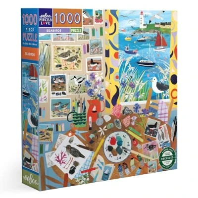 Imagen de eeBoo Seabirds Puzzle para Adultos cartón Reciclado, 1000 Piezas con pájaros PZTSAB