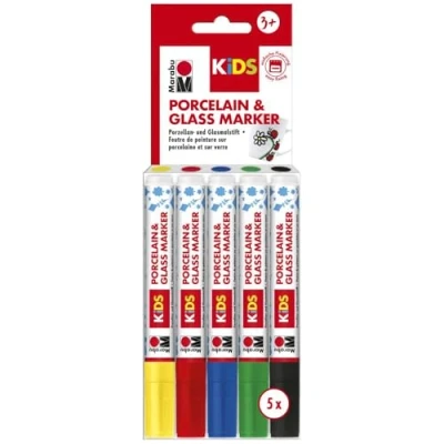 Imagen de Marabu 0125000000083 Negro, Azul, Verde, Rojo, Amarillo 5pieza(s) rotulador Juguete de pintura (Negro, Amarillo, 5 Colores, 1 mm, 3 160 C, pieza(s)) , color, modelo surtido